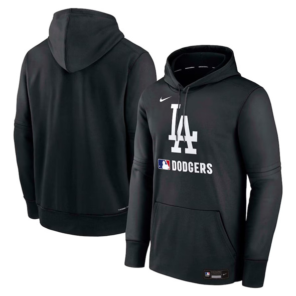Los Angeles Dodgers Black Collection Performance Pullover Hoodie - Zenithce