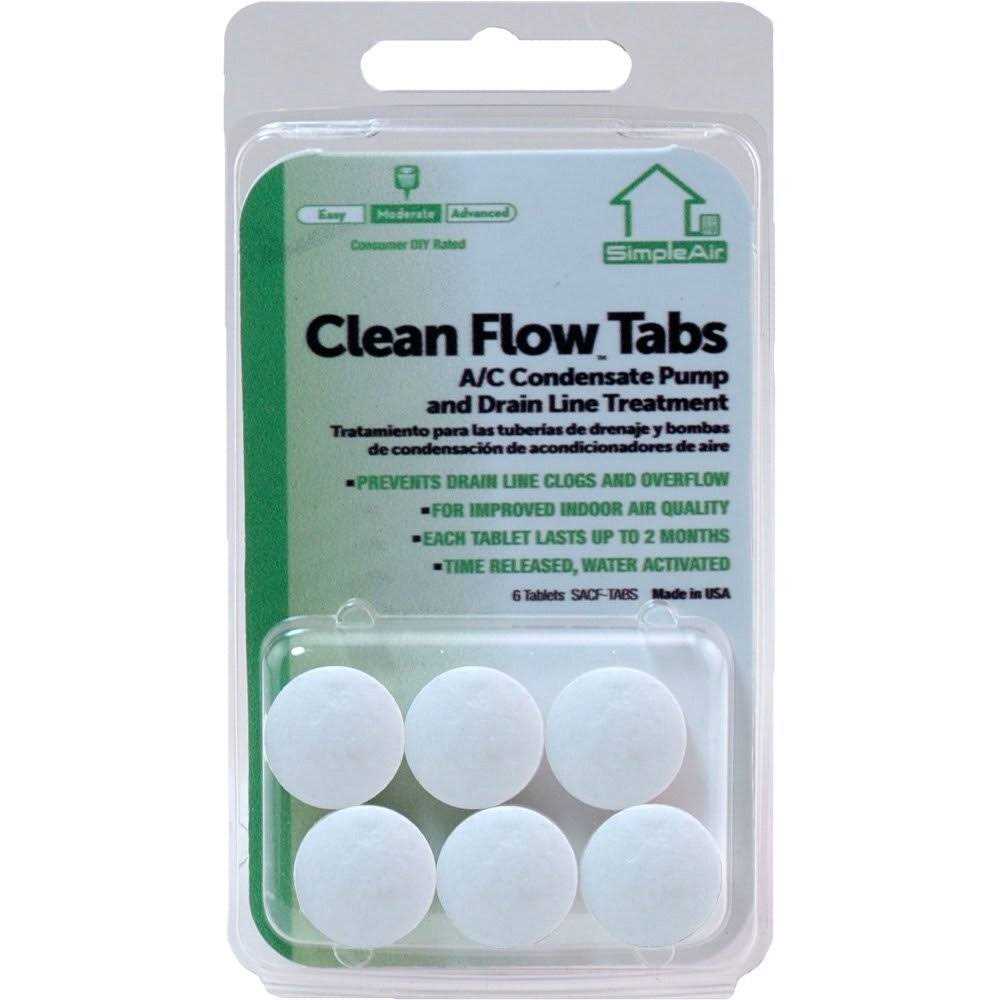 Simpleair Clean Flow Drain Line Treatment Tabs - Zenithce