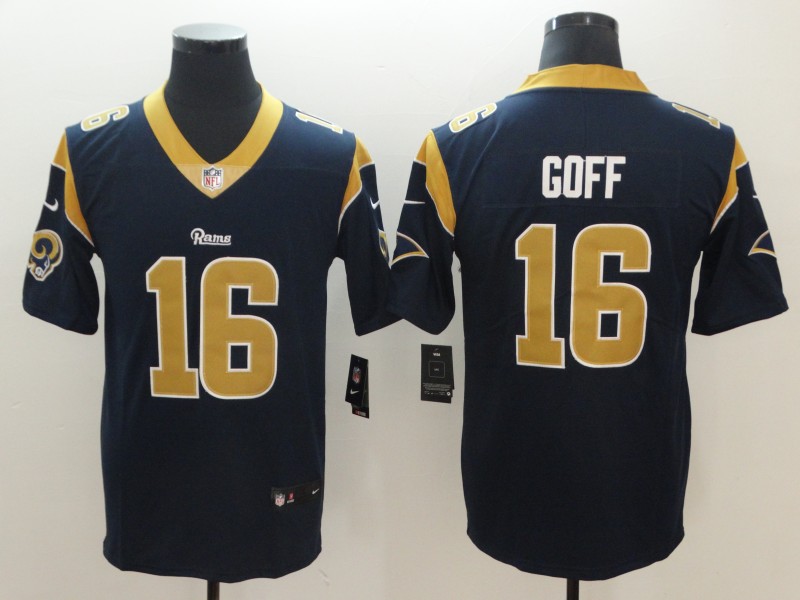Rams #16 Jared Goff Navy Vapor Untouchable Limited Stitched Jersey - Zenithce