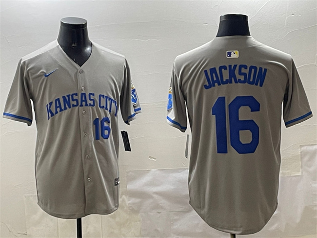 Kansas City Royals #16 Bo Jackson Gray 2024 Away Limited Stitched Jersey - Zenithce