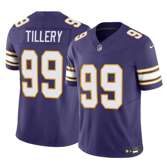 Minnesota Vikings #99 Jerry Tillery Purple 2023 F.U.S.E. Throwback Vapor Untouchable Limited Stitched Jersey - Zenithce