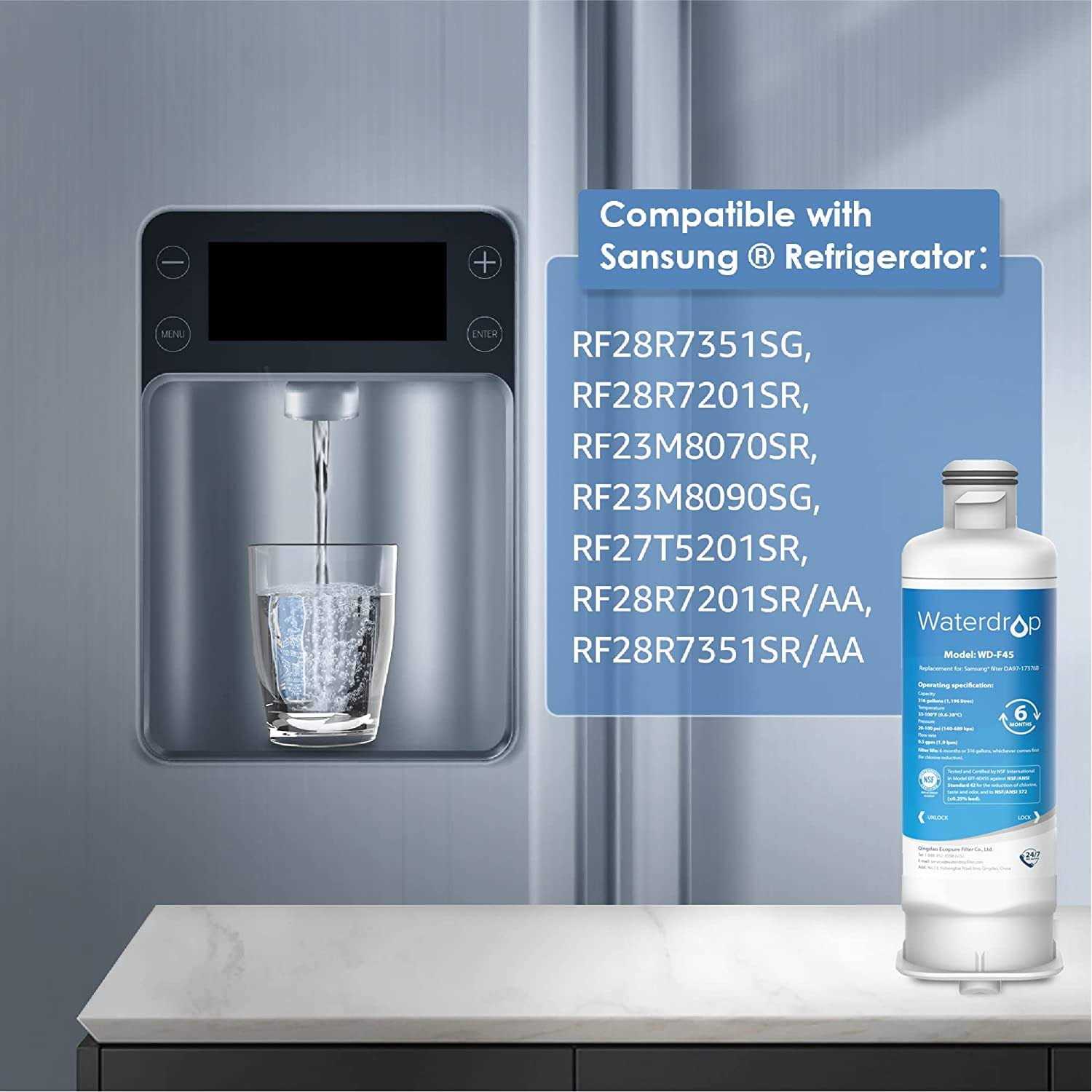 Waterdrop DA29-00020B Refrigerator Water Filter Replacement for Samsung - Zenithce