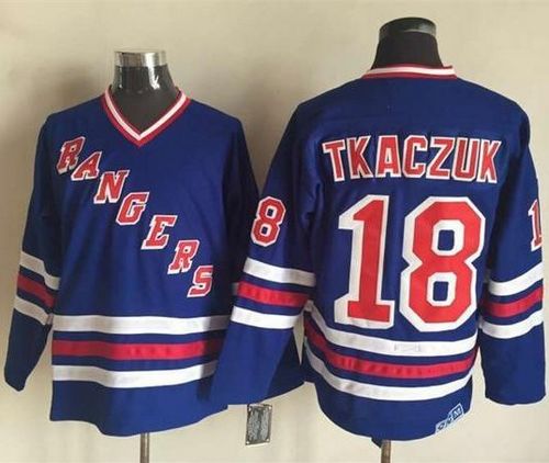 Rangers #18 Walt Tkaczuk Blue CCM Heroes Of Hockey Alumni Stitched Jersey - Zenithce