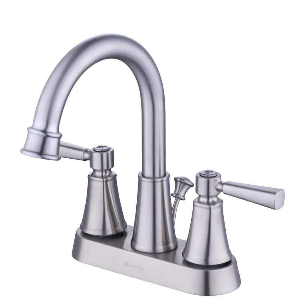 Glacier Bay Melina 8 in. Widespread Double Handle High-Arc Bathroom Faucet - Zenithce