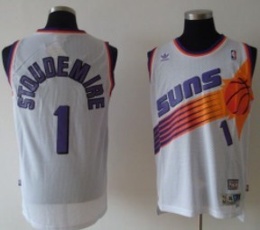 Phoenix Suns #1 Amare Stoudemire White Swingman Throwback Jersey - Zenithce