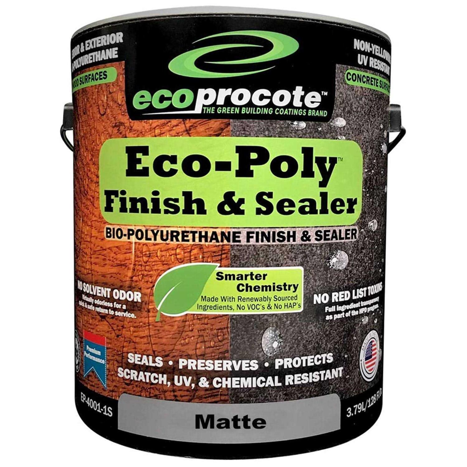 EcoProCote Eco-Poly Wood Floor and Concrete Finish and Sealer - Zenithce