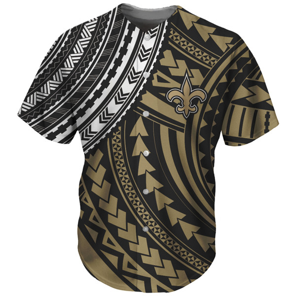 New Orleans Saints Gold Baseball Jersey - Zenithce