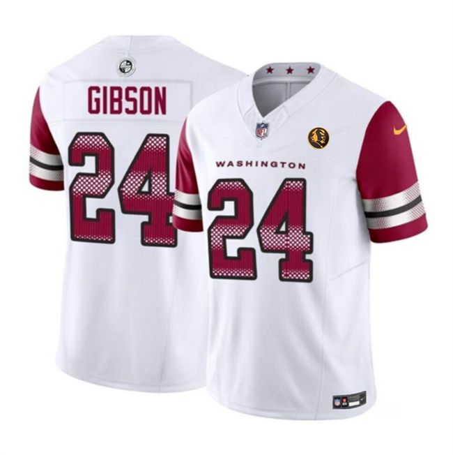 Washington Commanders #24 Antonio Gibson White 2023 F.U.S.E. With John Madden Patch Vapor Limited Stitched Jersey - Zenithce