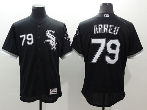 White Sox #79 Jose Abreu Black Flexbase Authentic Collection Stitched Jersey - Zenithce
