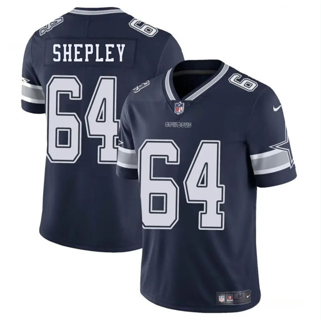 Dallas Cowboys #64 Dakoda Shepleys Navy Blue 2025 Vapor Untouchable Limited Stitched Jersey - Zenithce