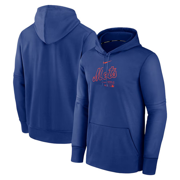New York Mets Royal Collection Practice Performance Pullover Hoodie - Zenithce