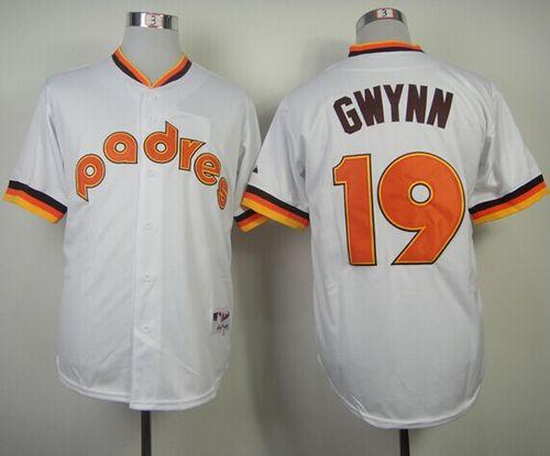 Padres #19 Tony Gwynn White 1984 Turn Back The Clock Stitched Jersey - Zenithce