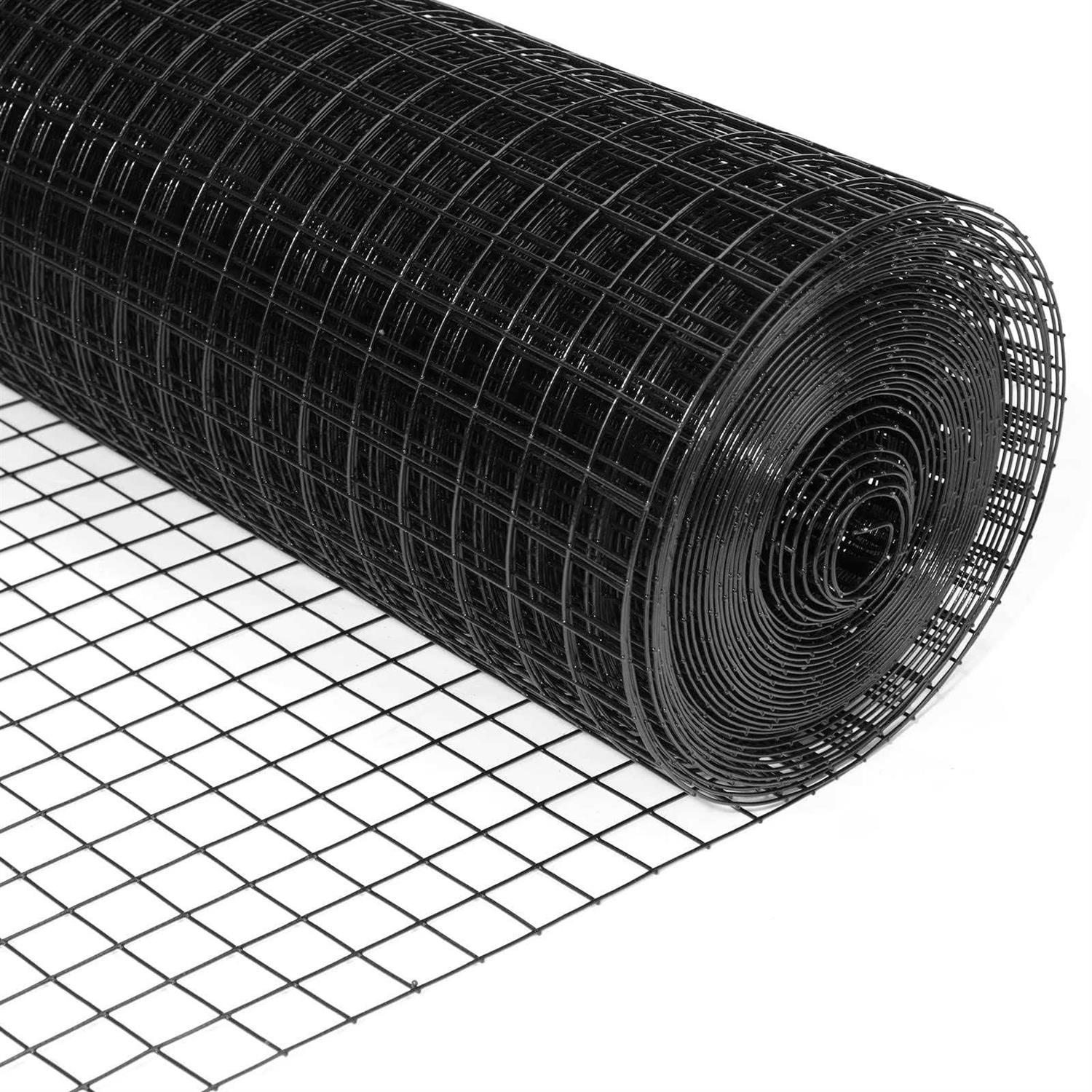 forimo 50′ Hardware Cloth Gauge Black Vinyl Coated Welded Fence Mesh for Home and Garden Fence and Home Improvement Project - Zenithce