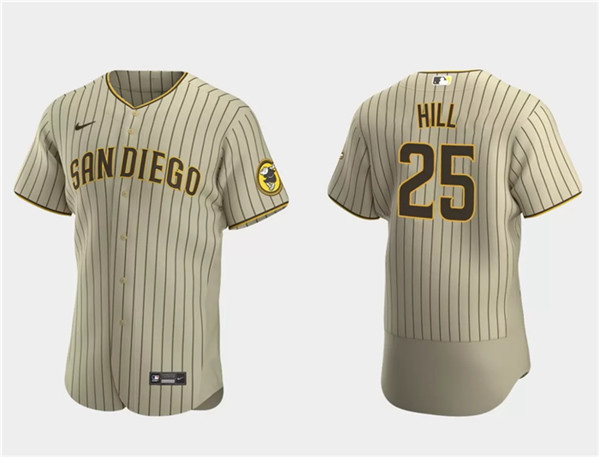 San Diego Padres #25 Tim Hill Tan Flex Base Stitched Jersey - Zenithce