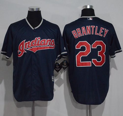 Indians #23 Michael Brantley Navy Blue New Cool Base Stitched Jersey - Zenithce