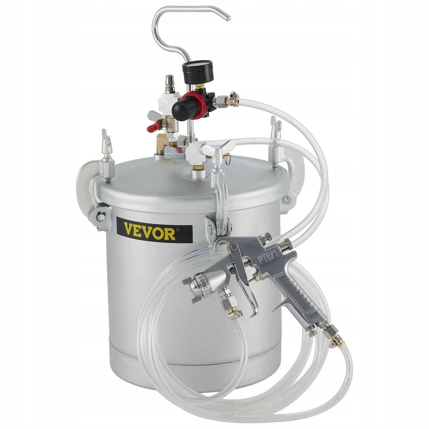 VEVOR Paint Tank 10L Pressure Pot Paint Sprayer 2.5 Gallon Pressure Spray Gun Re - Zenithce