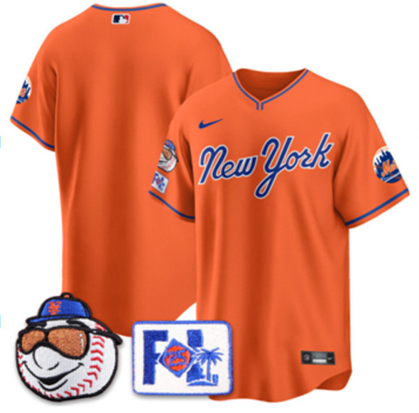 New York Mets Blank Orange 2025 Spring Training Stitched Jersey - Zenithce
