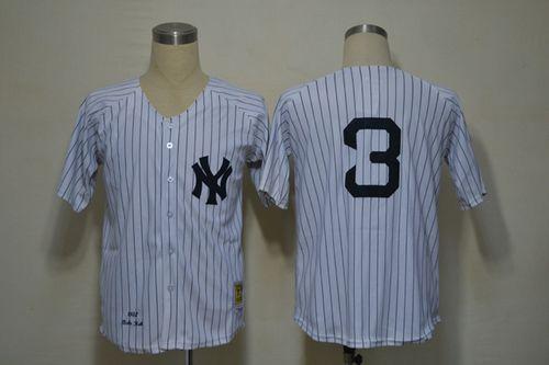 Mitchell And Ness 1932 Yankees #3 Babe Ruth White Throwback Stitched Jersey - Zenithce