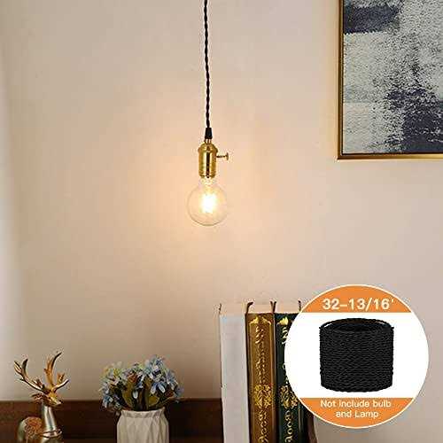Helunsi 32.8ft Twisted Cloth Covered Wire 18/2 Cloth Covered Electrical Wire - Zenithce