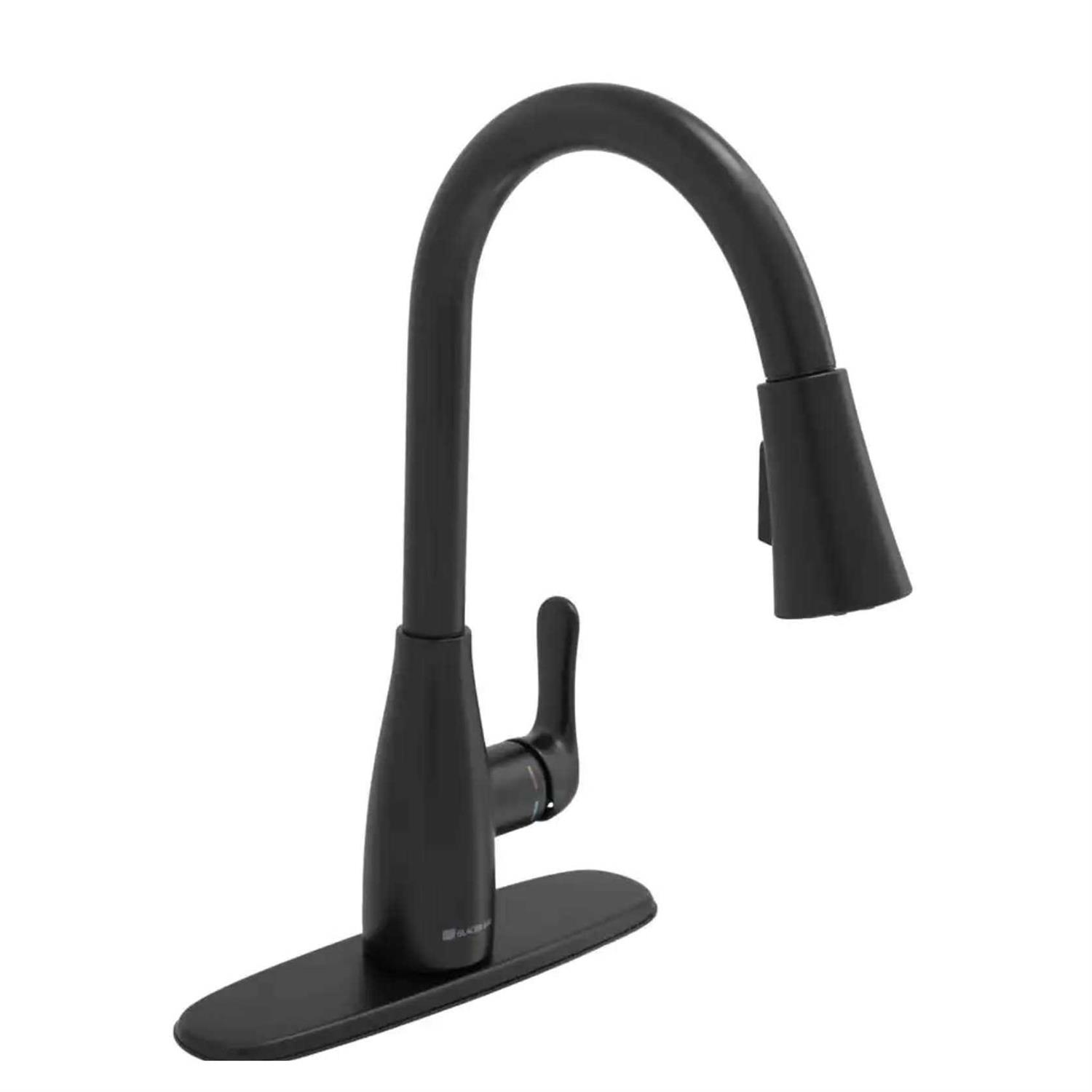 Glacier Bay McKenna Single-Handle Pull Down Sprayer Kitchen Faucet - Zenithce