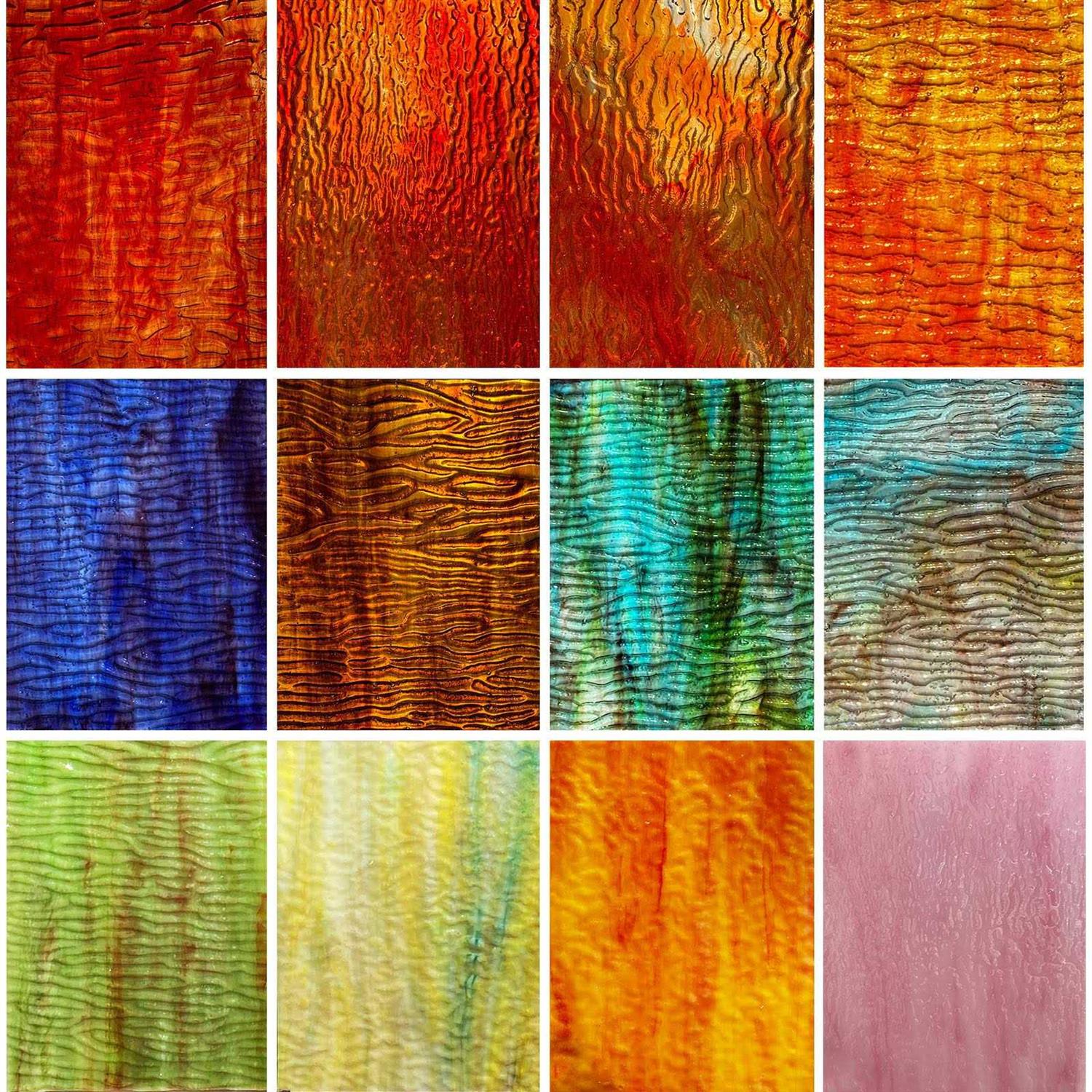 Litmind 8 Sheets Stained Glass Variety Pack, 4 x 6 inch Mosaic Tiles for Crafts, Art Glass Pack Colors and Patterns - Zenithce