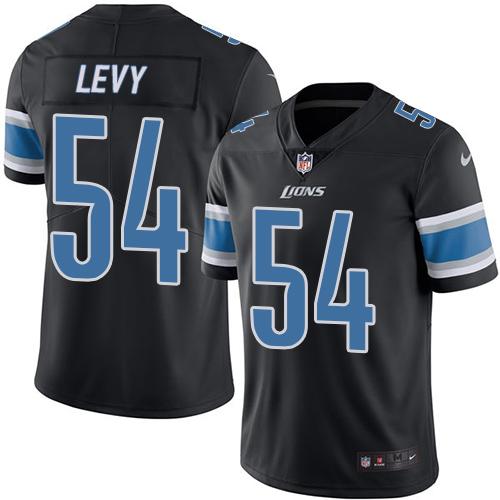 Lions #54 DeAndre Levy Black Stitched Limited Rush Nike Jersey - Zenithce