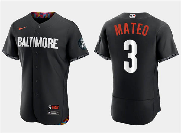 Baltimore Orioles #3 Jorge Mateo Black 2023 City Connect Flex Base Stitched Jersey - Zenithce