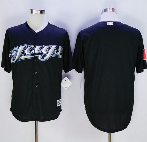 Blue Jays Blank Black New Cool Base Stitched Jersey - Zenithce