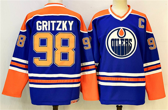 Edmonton Oilers #98 Wayne Gretzky Royal 2025 With C Patch Stitched Jersey - Zenithce