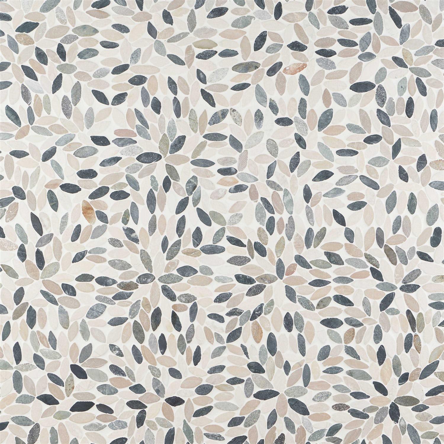 Ivy Hill Tile Countryside Flower 11.81 in. x 11.81 in. Natural Stone Floor and Wall Mosaic Tile - Zenithce