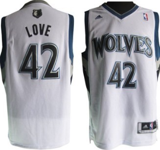 Minnesota Timberwolves #42 Kevin Love Revolution 30 Swingman White Jersey - Zenithce