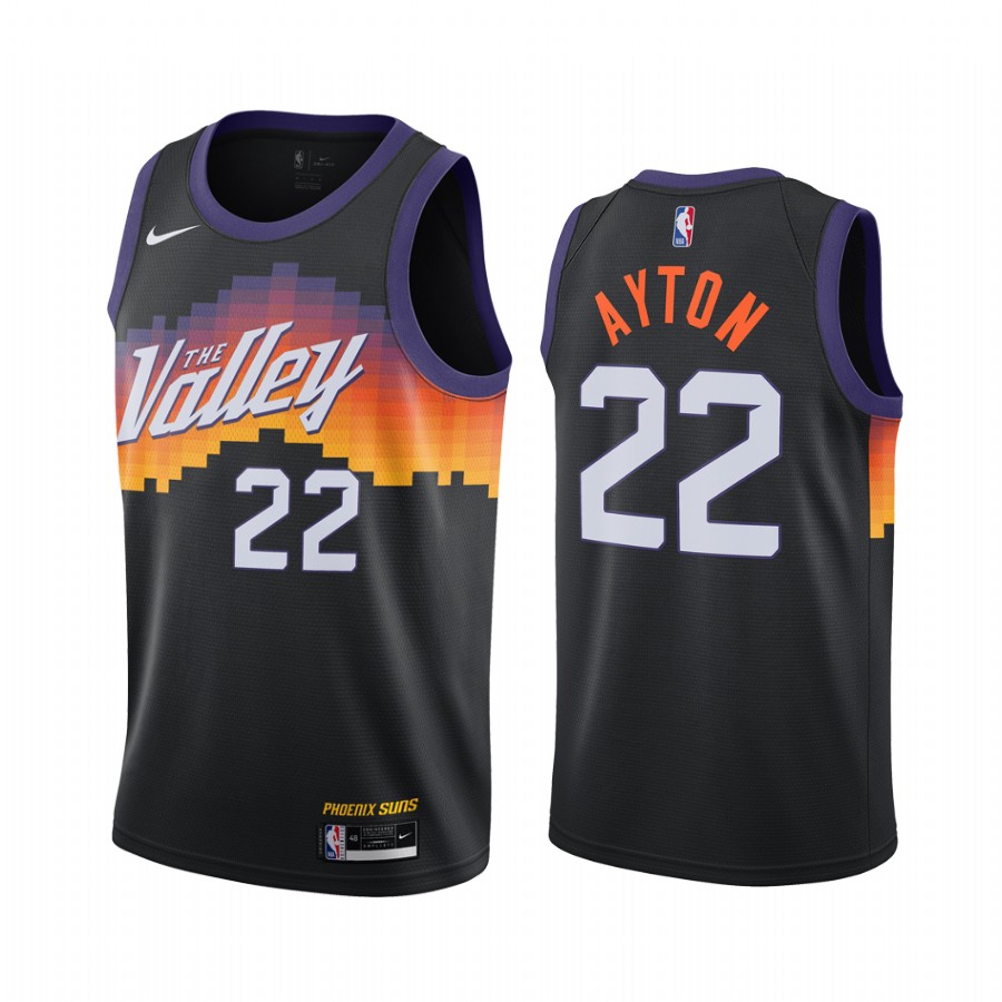 Suns #22 Deandre Ayton Black Swingman 2020-21 City Edition Jersey - Zenithce