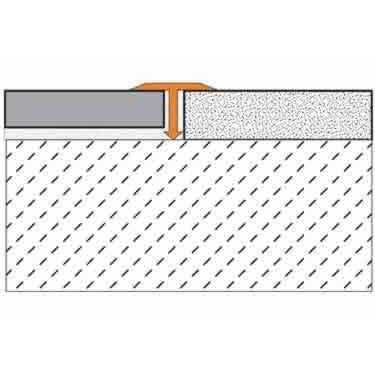 Schluter Tile Edging RENO-T Profile Satin Nickel Anodized Aluminum - Zenithce