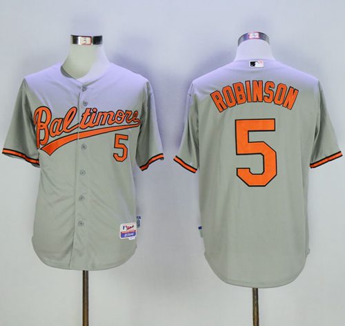 Orioles #5 Brooks Robinson Grey Cool Base Stitched Jersey - Zenithce