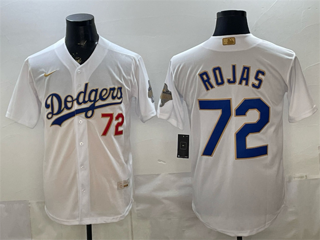Los Angeles Dodgers #72 Miguel Rojas White 2026 Gold Collection Stadium Stitched Jersey - Zenithce
