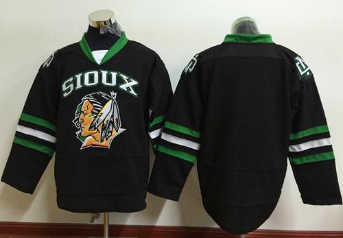 Blackhawks Blank Black Sioux Stitched Jersey - Zenithce