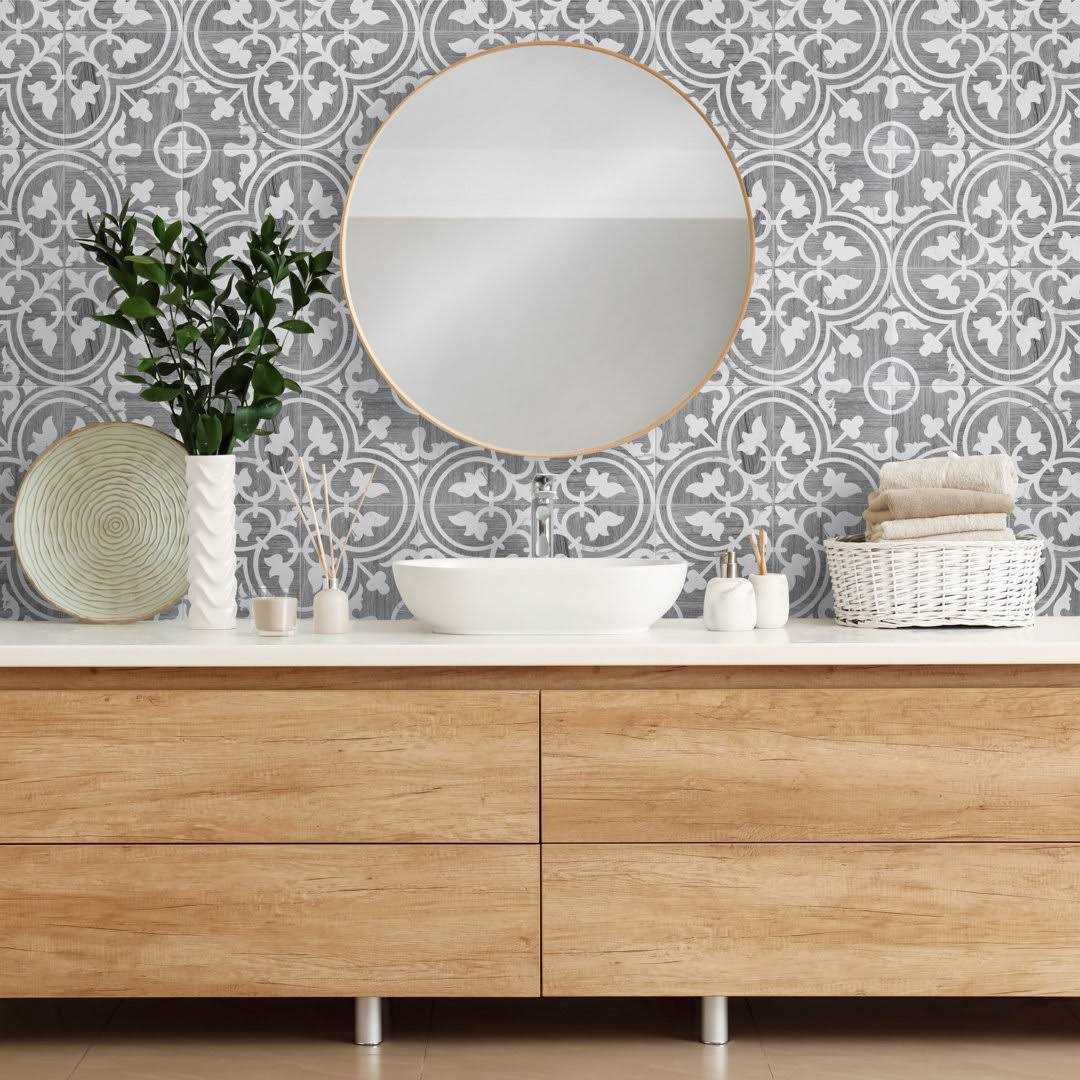 Merola Tile Llama Arte Loire Verso 9-3/4 in. x 9-3/4 in. Porcelain Floor and Wall Tile - Zenithce