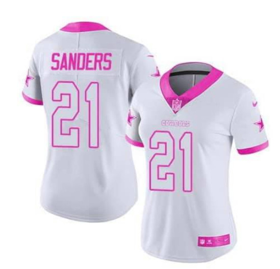 Dallas Cowboys Customized Pink White Limited Stitched NFL Jersey - Zenithce