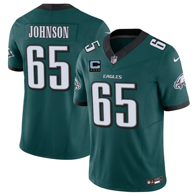 Philadelphia Eagles #65 Lane Johnson Green 2025 F.U.S.E. With 4-Star C Patch Vapor Untouchable Limited Stitched Jersey - Zenithce