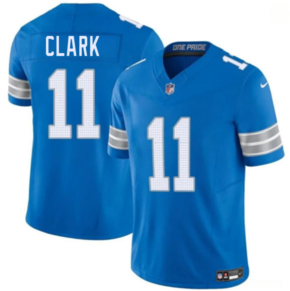 Detroit Lions #11 Damone Clark Blue 2026 F.U.S.E. Vapor Limited Stitched Game Jersey - Zenithce