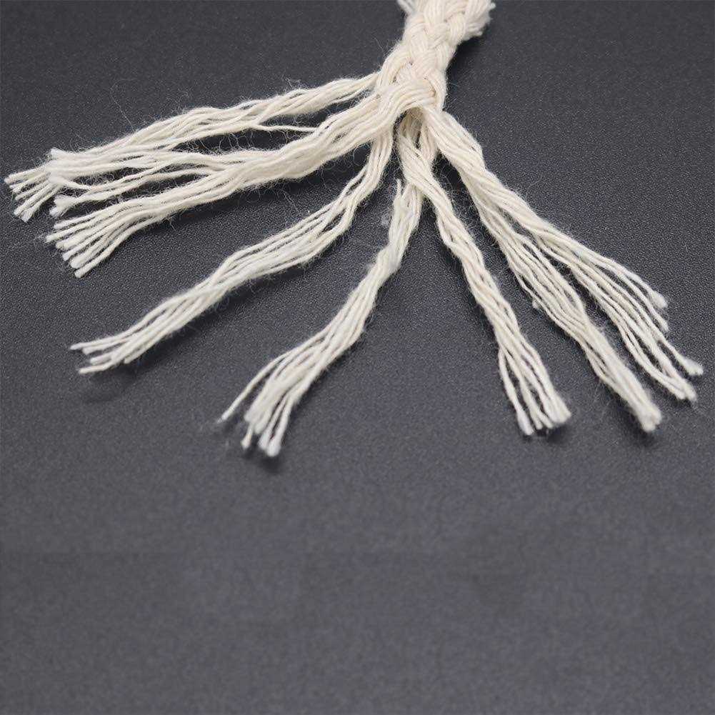 Tenn Well Macrame Cord 5mm 165 Feet Cotton Braided Macrame Rope for Plant Hangers Wall Hangings DIY Crafts - Zenithce