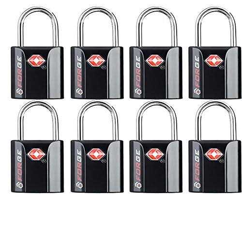 Forge Red 4 Pack TSA Approved Luggage Locks Ultra-Secure Dimple Key Travel Locks with Zinc Alloy Body - Zenithce