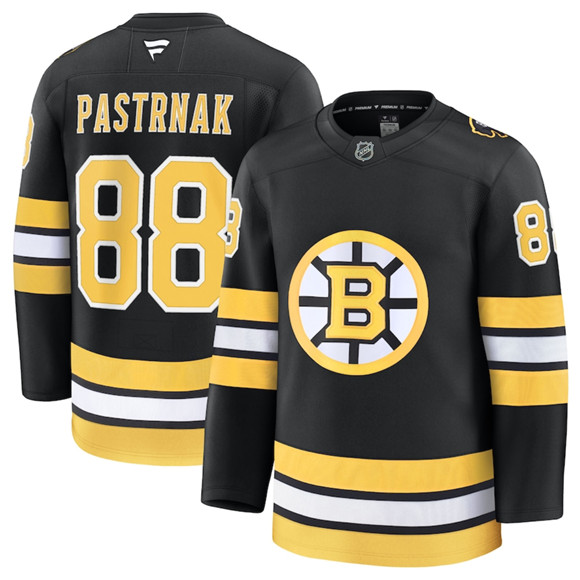 Boston Bruins #88 David Pastrnak Black 2025 Home Stitched Jersey - Zenithce