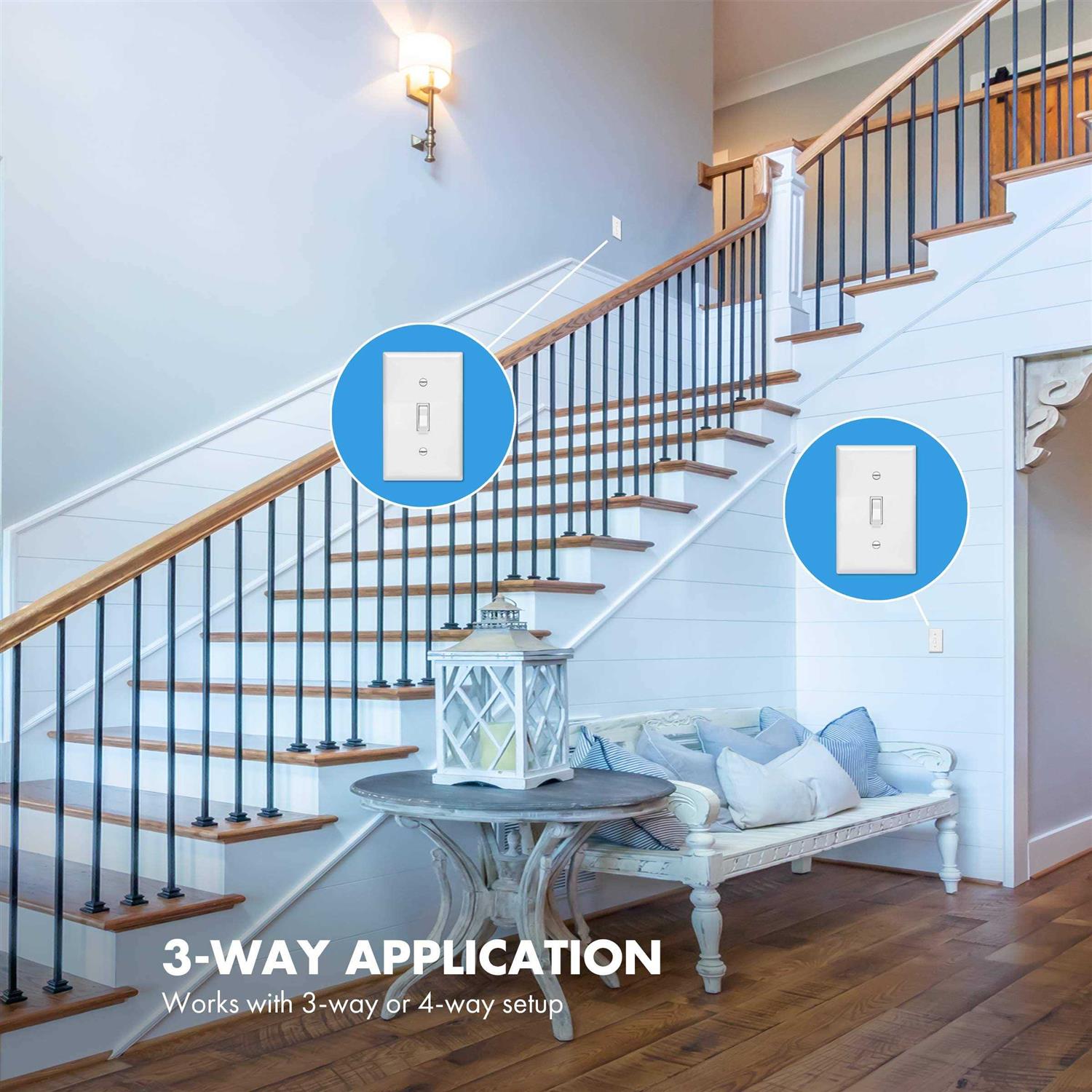 Enerlites 4-Way Decorator Light Switch 94150-W - Zenithce