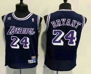 Los Angeles Lakers #24 Kobe Bryant Navy Blue Hardwood Classics Soul Swingman Throwback Jersey - Zenithce