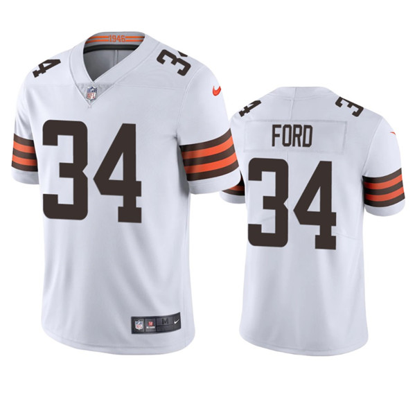Cleveland Browns #34 Jerome Ford White Vapor Limited Stitched Jersey - Zenithce