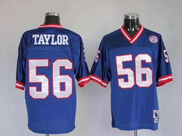 Mitchell And Ness Giants #56 Lawrence Taylor Blue Stitched Jersey - Zenithce