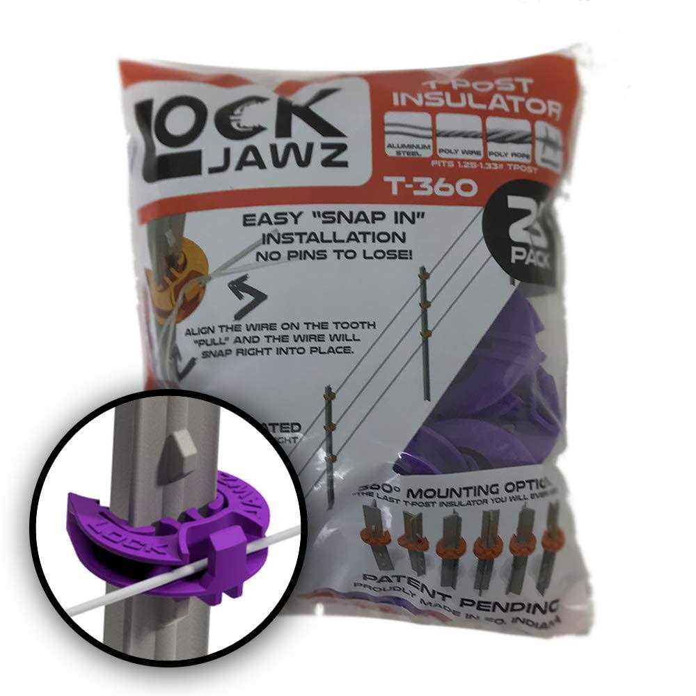 LockJawz T-Post Fence Insulator - Zenithce