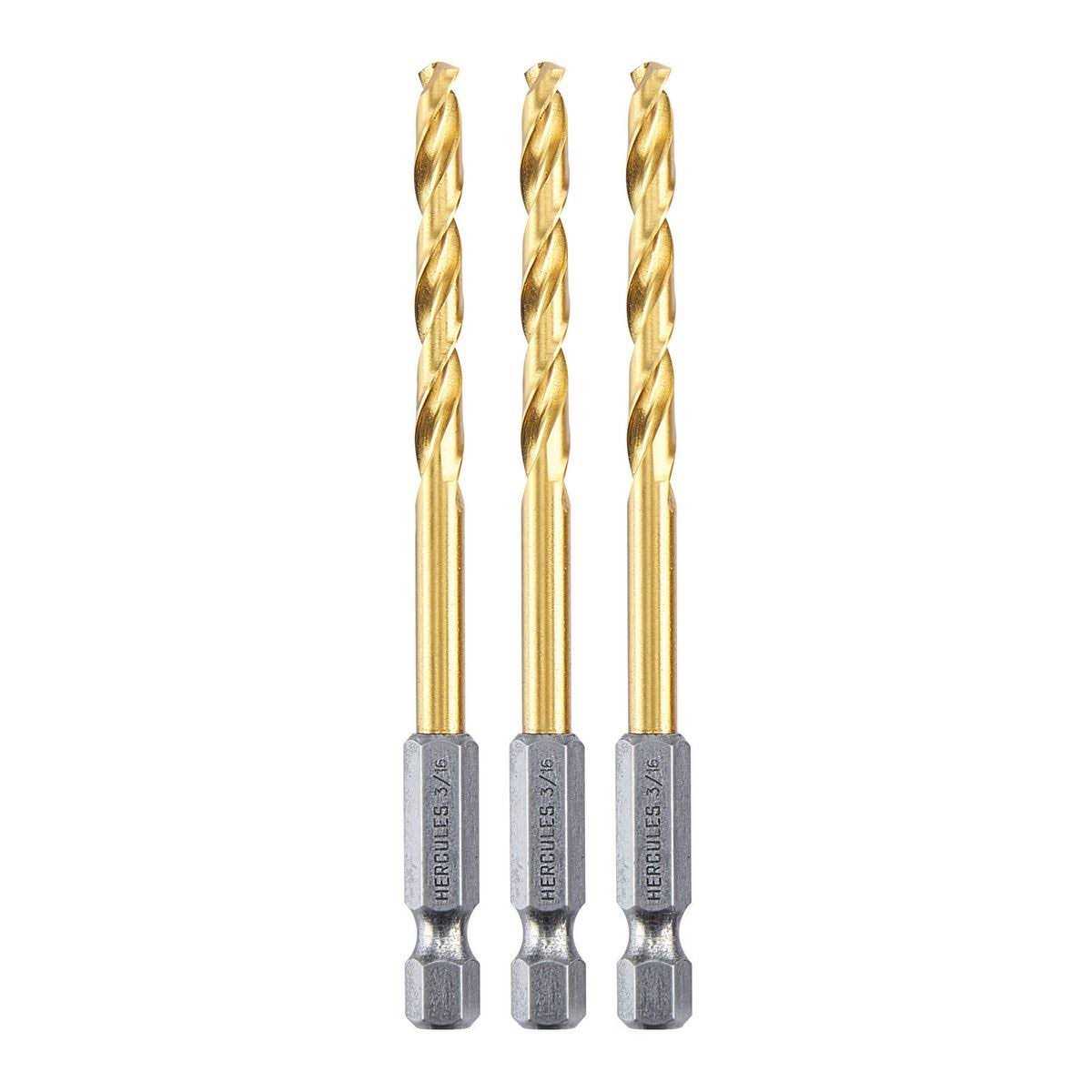 Hercules Impact Rated Hex Shank Titanium Drill Bit Set - Zenithce