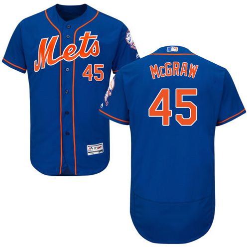 Mets #45 Tug McGraw Blue Flexbase Authentic Collection Stitched Jersey - Zenithce